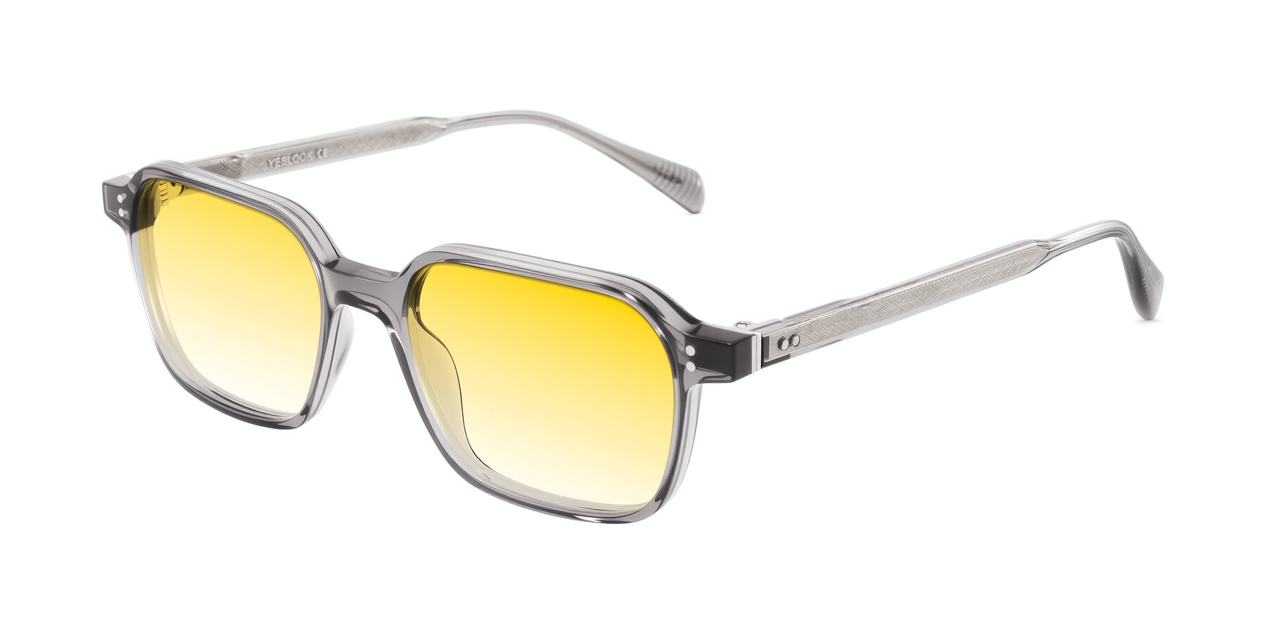 Angle of Schwedts in Gray with Yellow Gradient Lenses