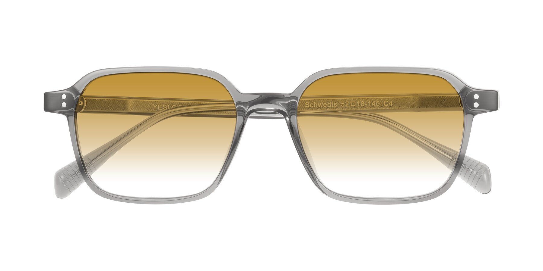 Folded Front of Schwedts in Gray with Champagne Gradient Lenses