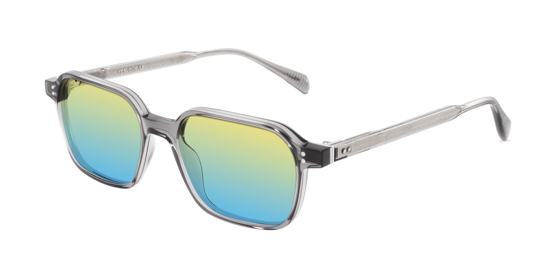 Angle of Schwedts in Gray with Yellow / Blue Gradient Lenses