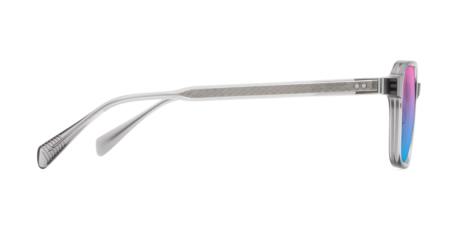 Side of Schwedts in Gray with Pink / Blue Gradient Lenses