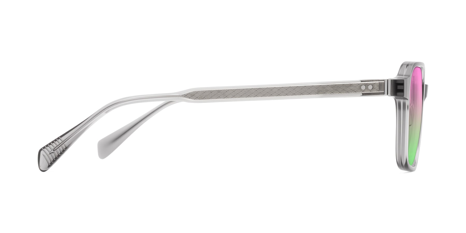 Side of Schwedts in Gray with Pink / Green Gradient Lenses