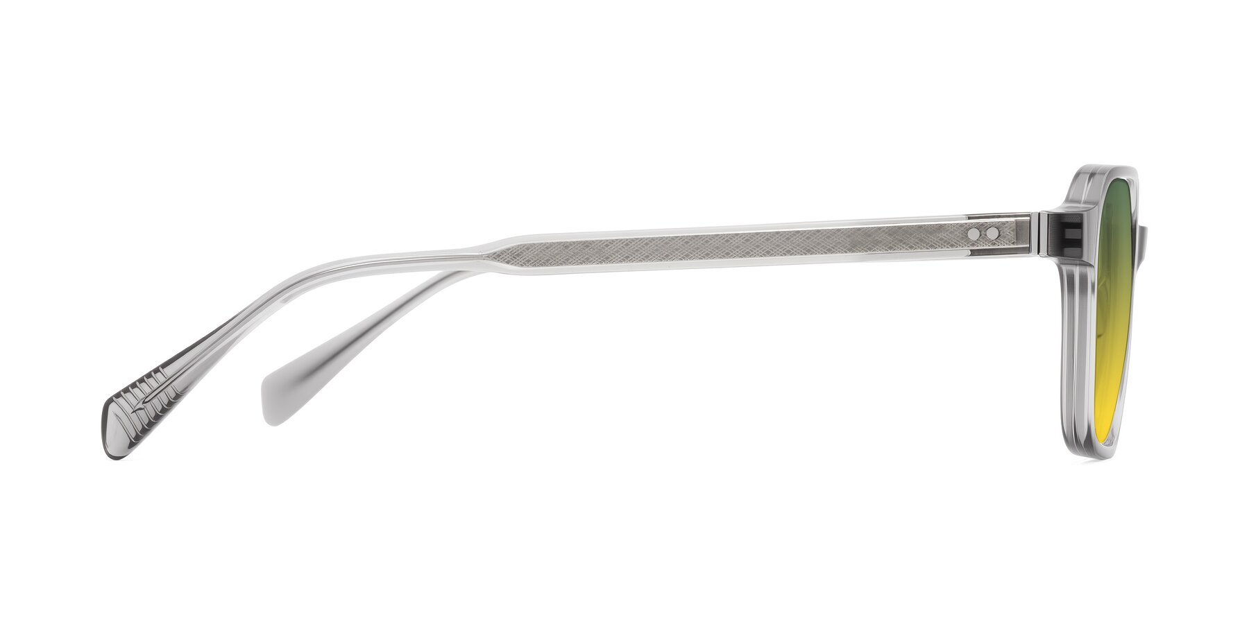 Side of Schwedts in Gray with Green / Yellow Gradient Lenses