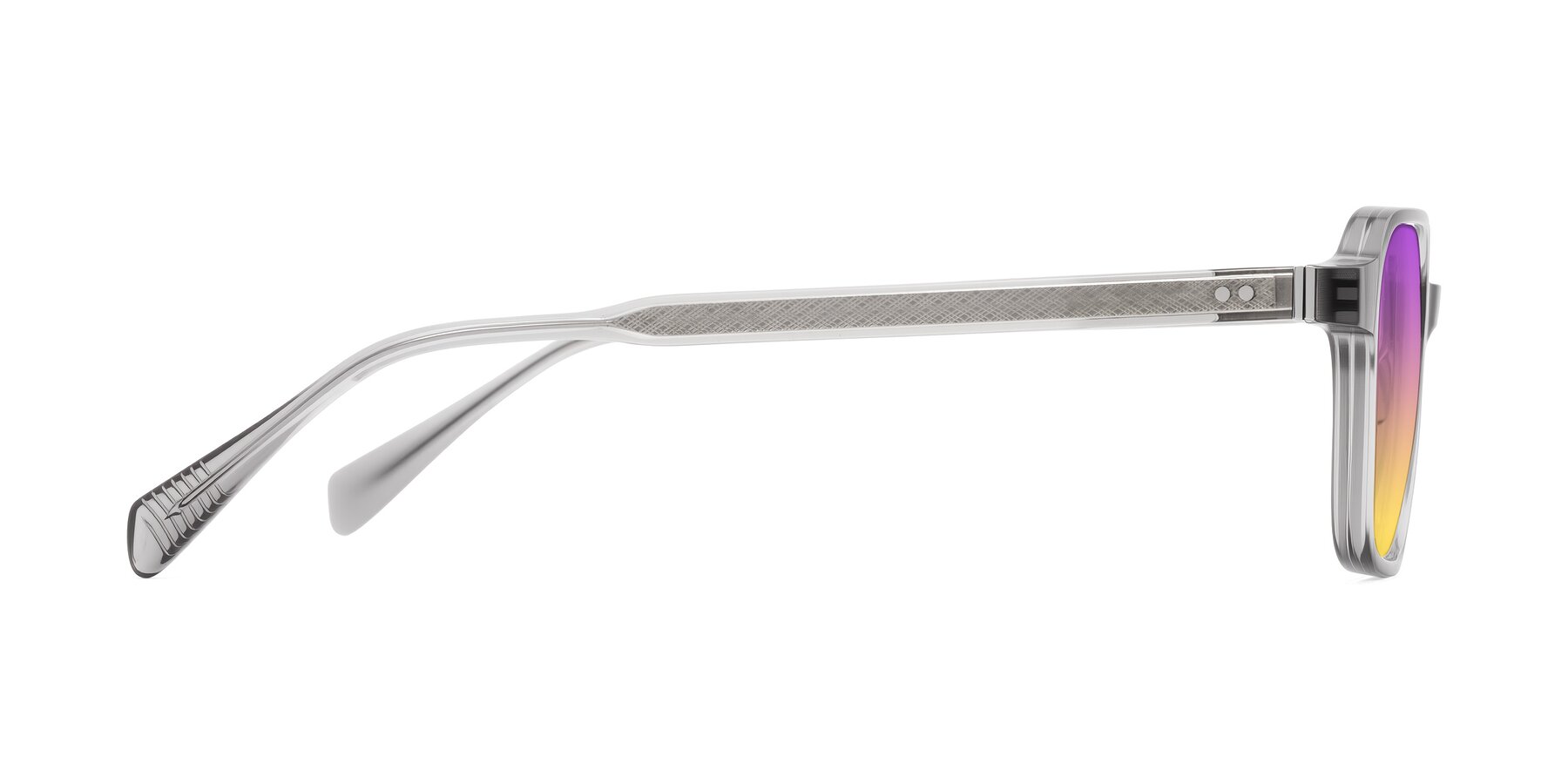 Side of Schwedts in Gray with Purple / Yellow Gradient Lenses