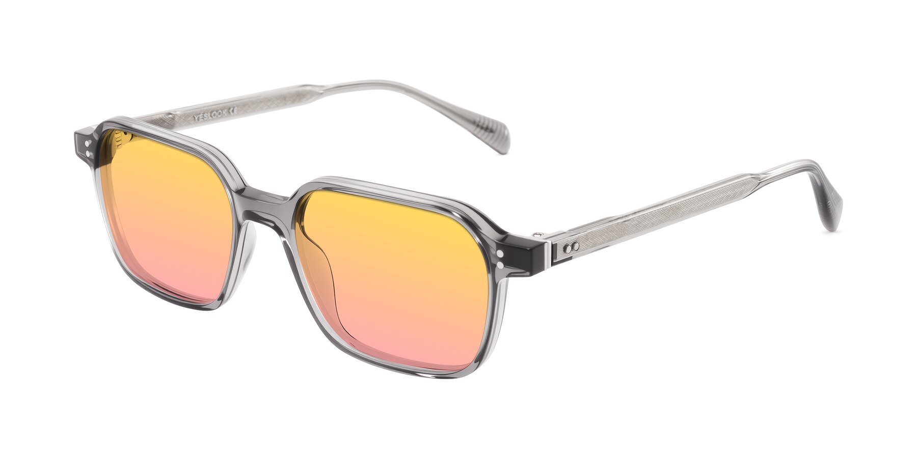 Angle of Schwedts in Gray with Yellow / Pink Gradient Lenses