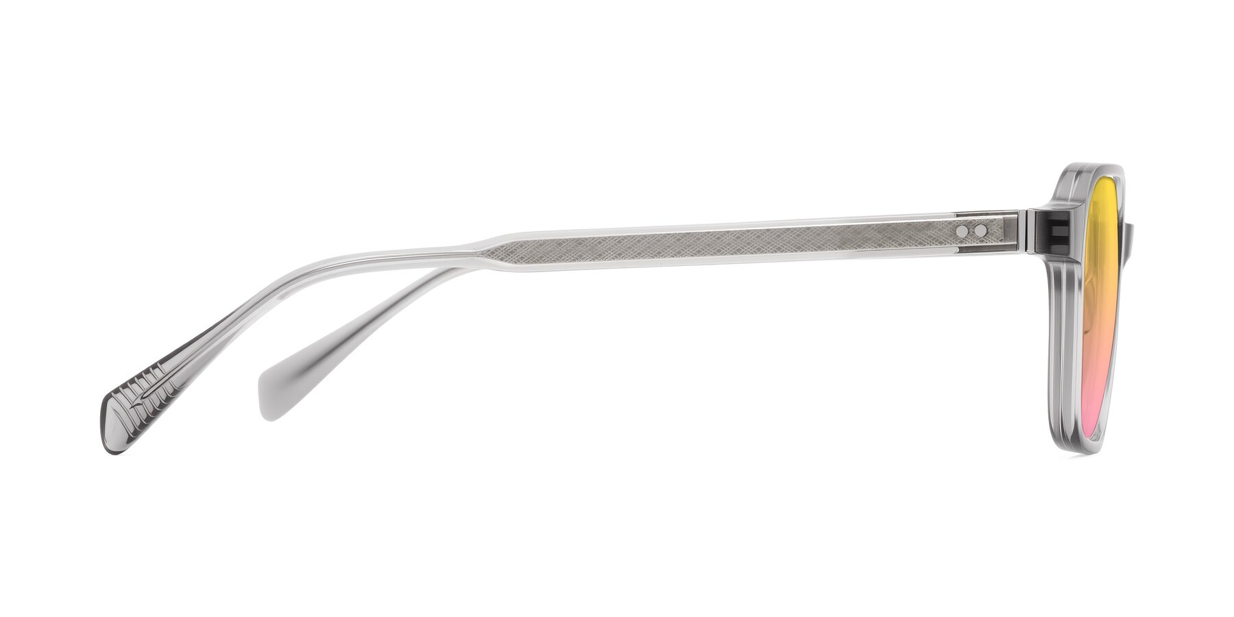 Side of Schwedts in Gray with Yellow / Pink Gradient Lenses