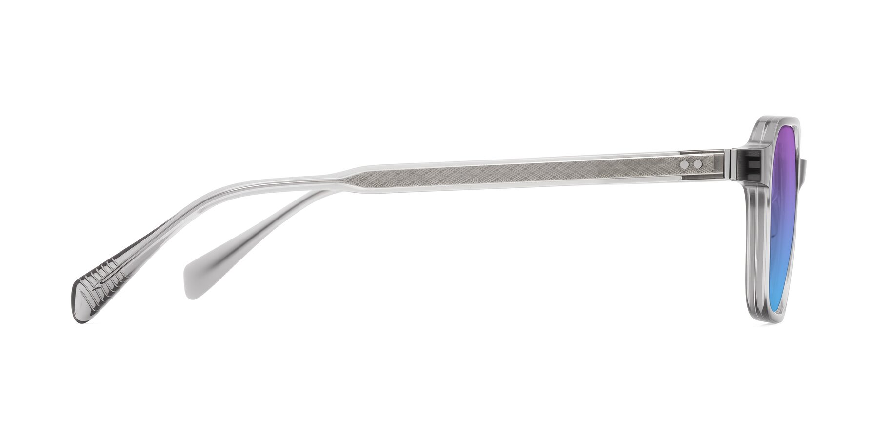 Side of Schwedts in Gray with Purple / Blue Gradient Lenses