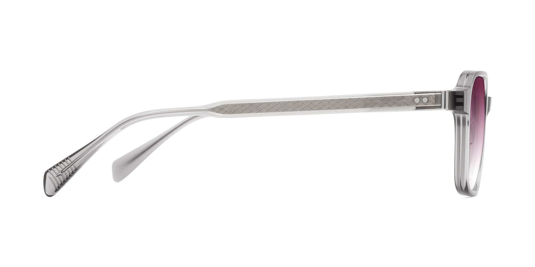 Side of Schwedts in Gray with Wine Gradient Lenses