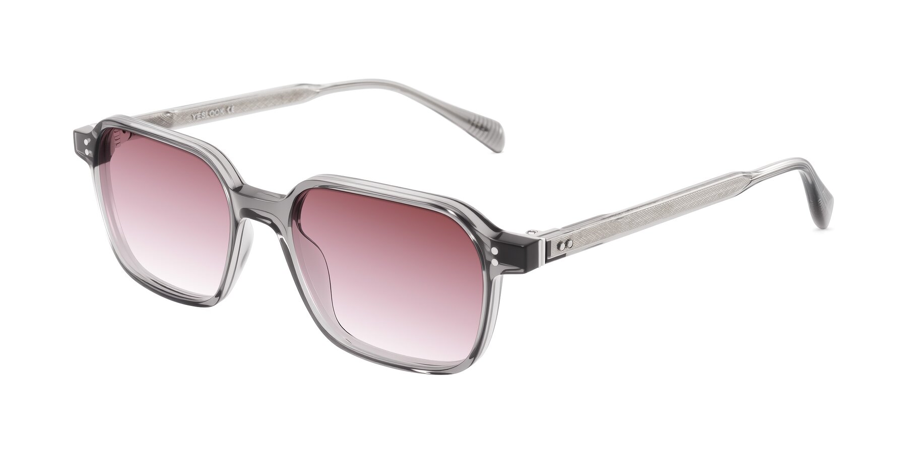 Angle of Schwedts in Gray with Garnet Gradient Lenses