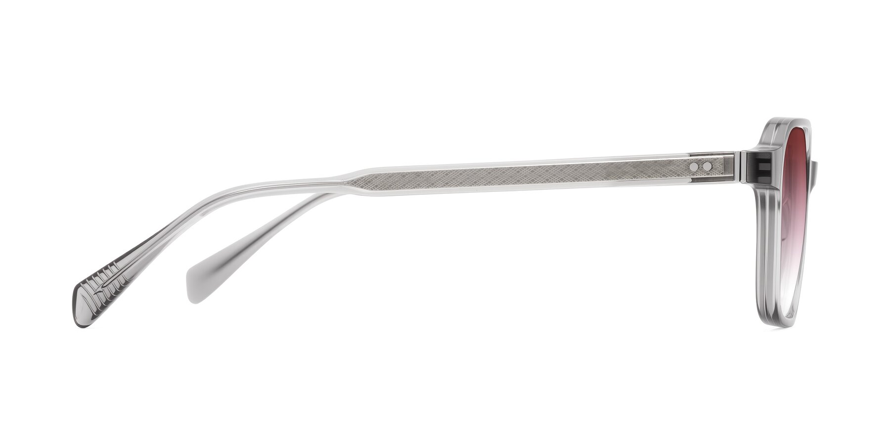 Side of Schwedts in Gray with Garnet Gradient Lenses