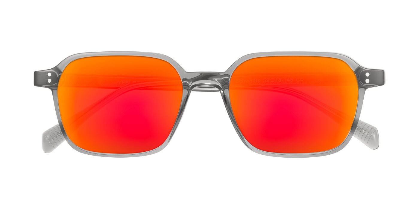 Schwedts - Gray Flash Mirrored Sunglasses