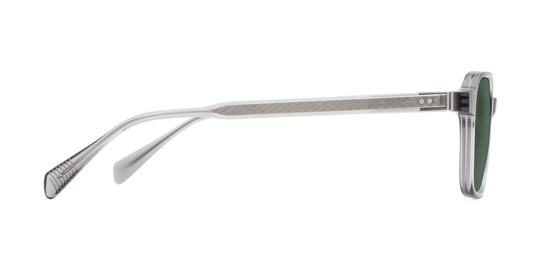 Side of Schwedts in Gray with Green Polarized Lenses