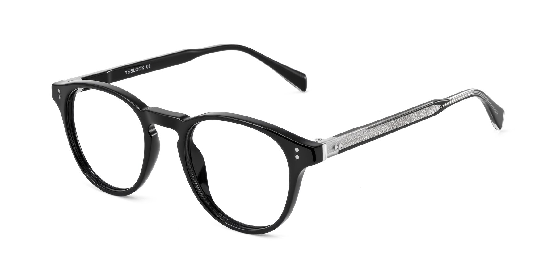 Angle of Dayen in Black with Clear Eyeglass Lenses