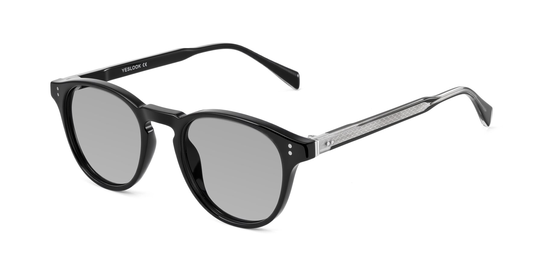 Angle of Dayen in Black with Light Gray Tinted Lenses