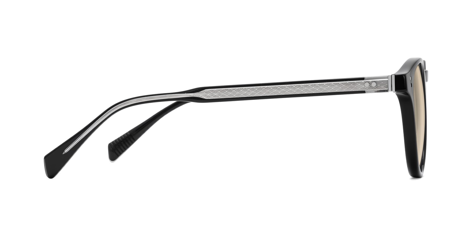 Side of Dayen in Black with Light Brown Tinted Lenses