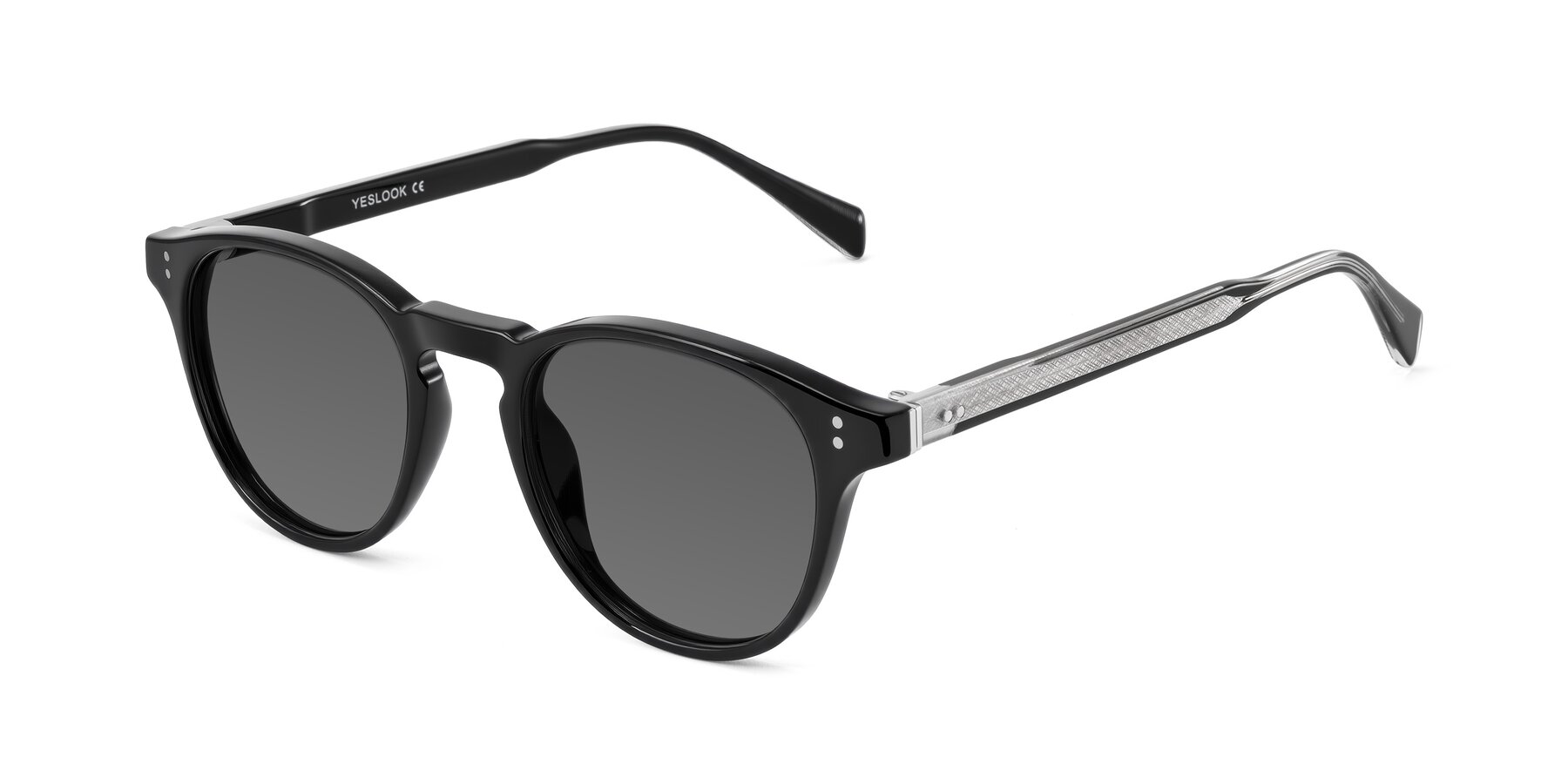 Angle of Dayen in Black with Medium Gray Tinted Lenses