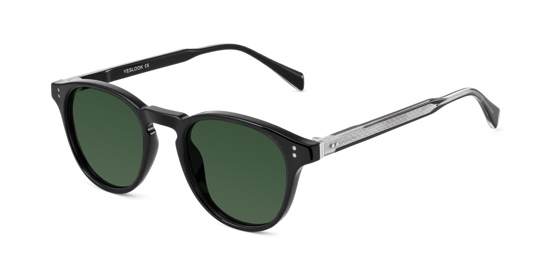 Angle of Dayen in Black with Green Tinted Lenses