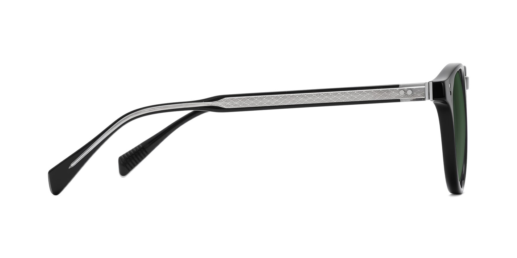 Side of Dayen in Black with Green Tinted Lenses