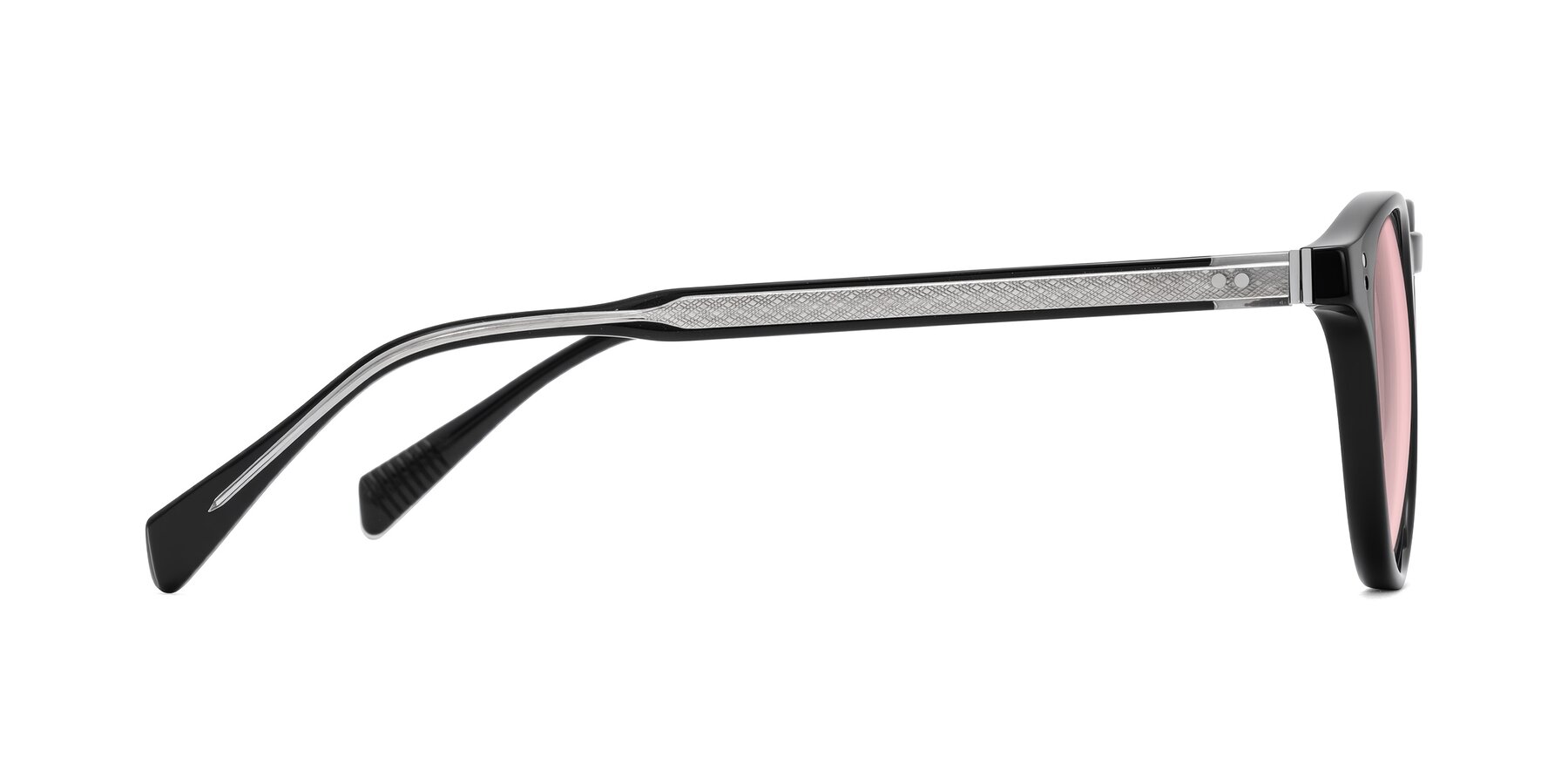 Side of Dayen in Black with Light Garnet Tinted Lenses