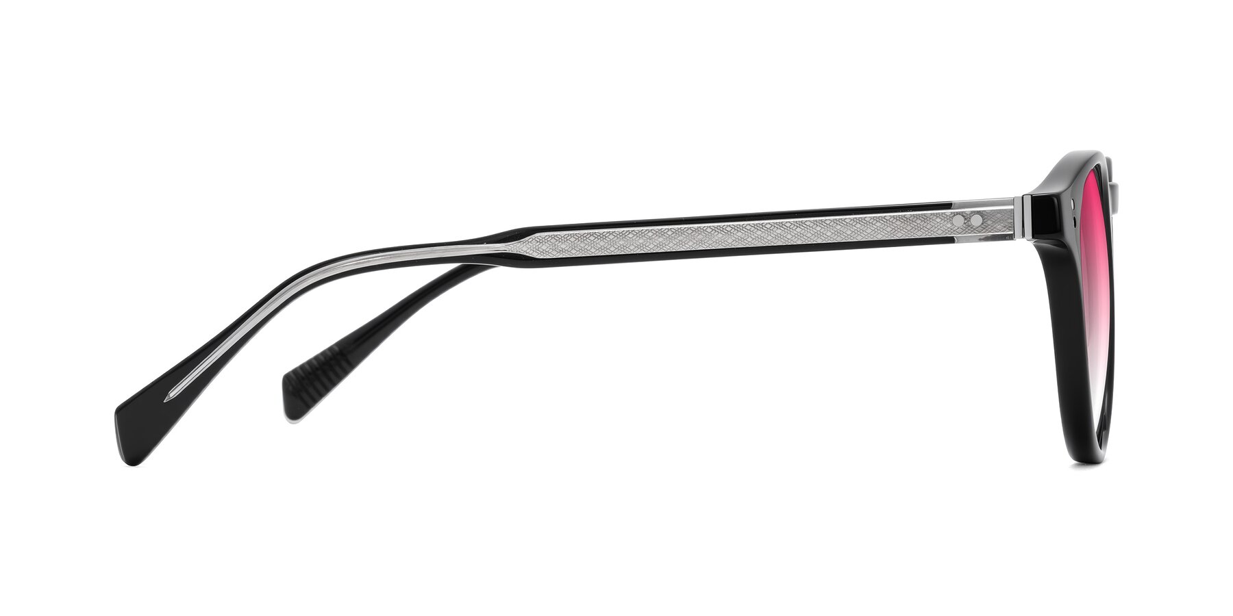 Side of Dayen in Black with Pink Gradient Lenses