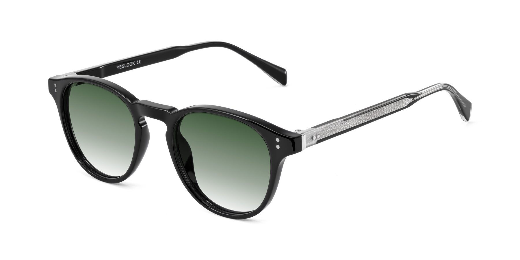 Angle of Dayen in Black with Green Gradient Lenses