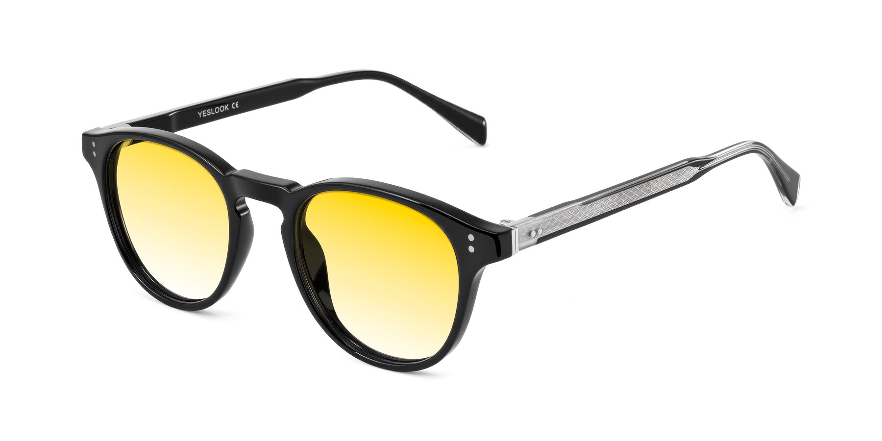 Angle of Dayen in Black with Yellow Gradient Lenses