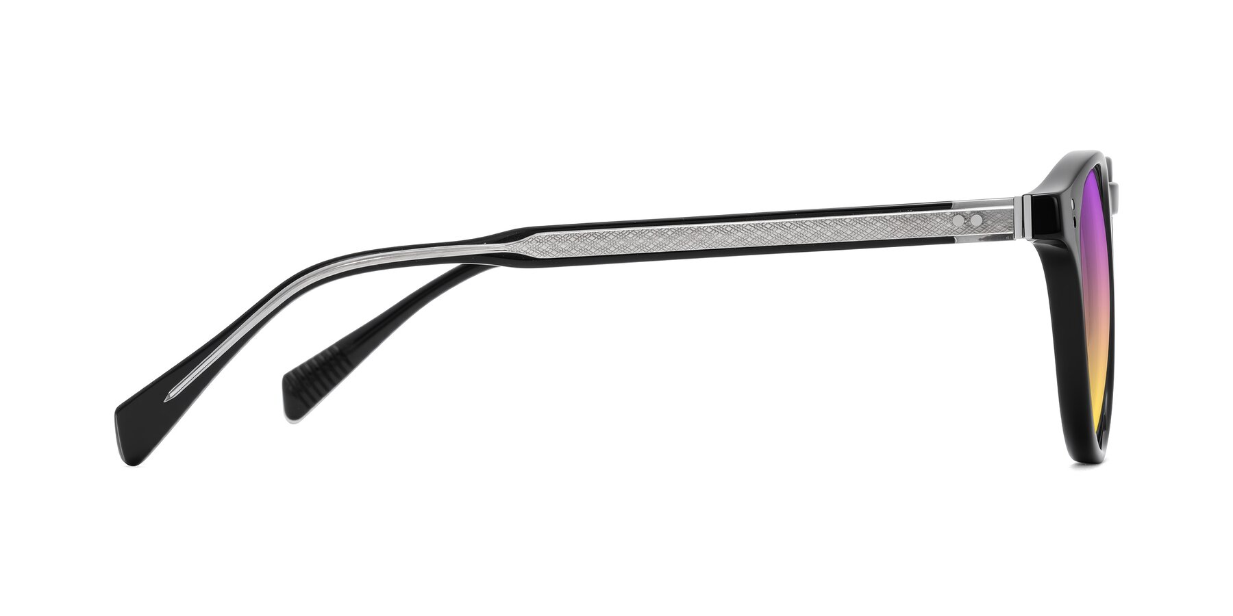 Side of Dayen in Black with Purple / Yellow Gradient Lenses