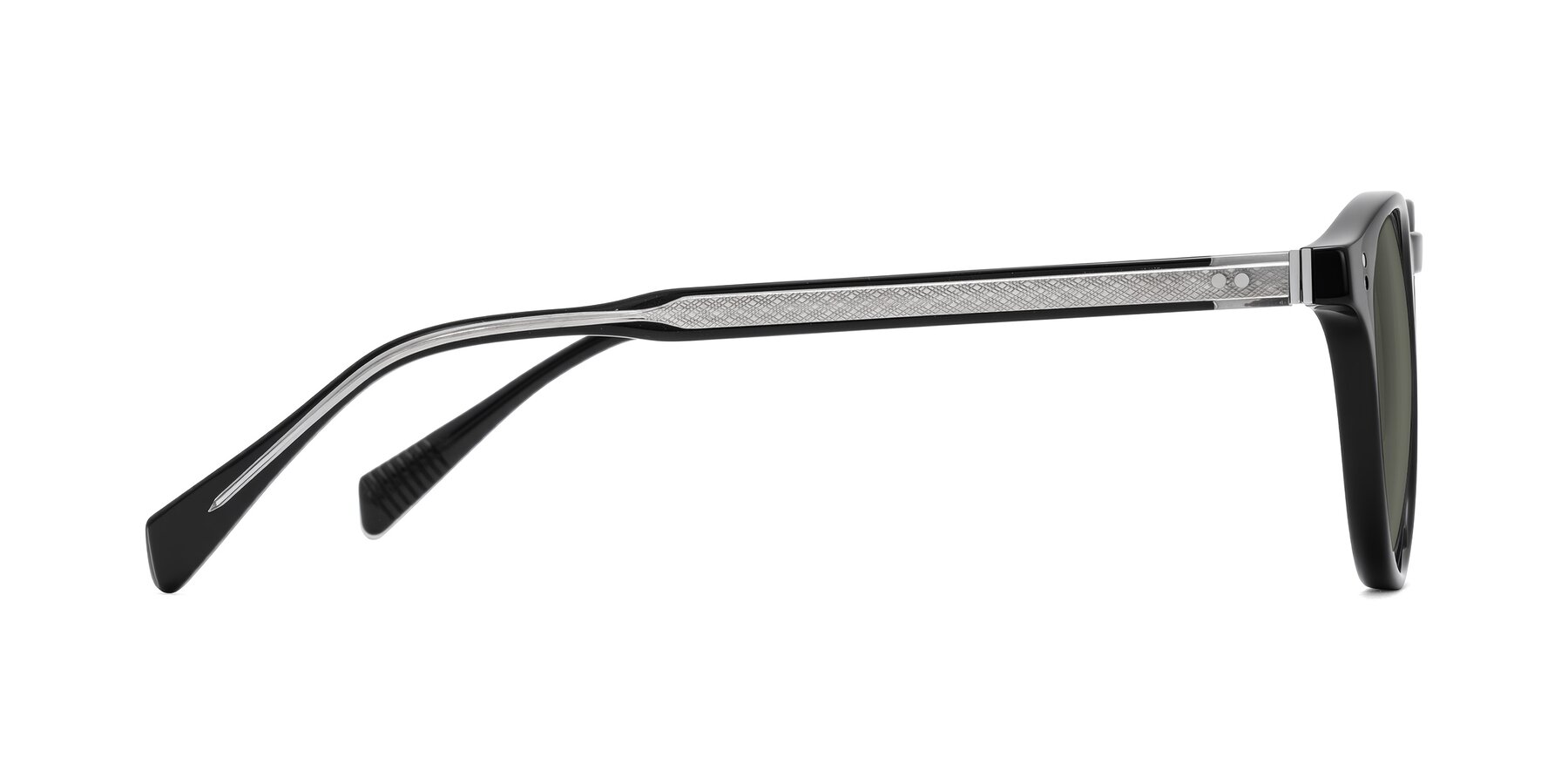 Side of Dayen in Black with Gray Polarized Lenses