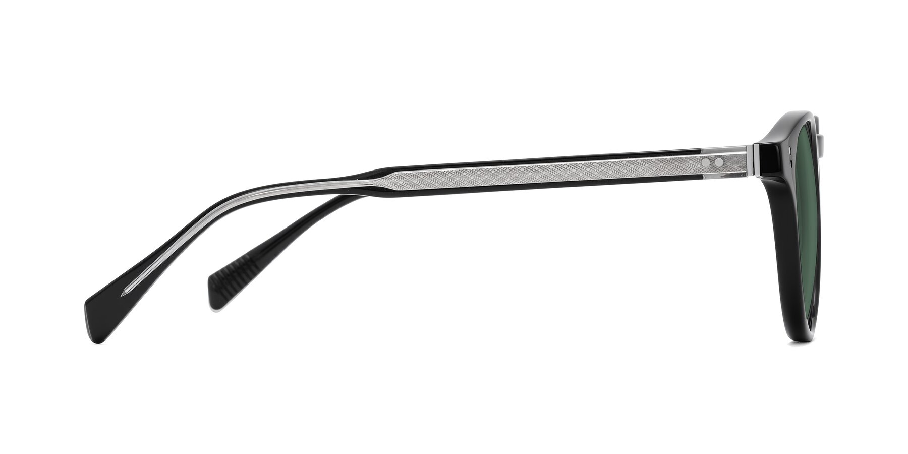 Side of Dayen in Black with Green Polarized Lenses