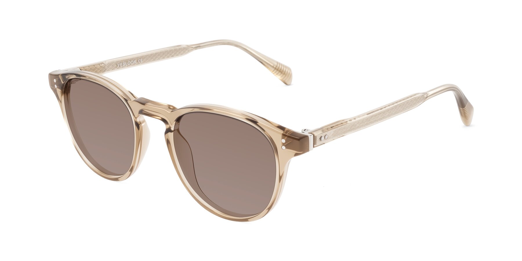 Angle of Dayen in Champagne with Medium Brown Tinted Lenses