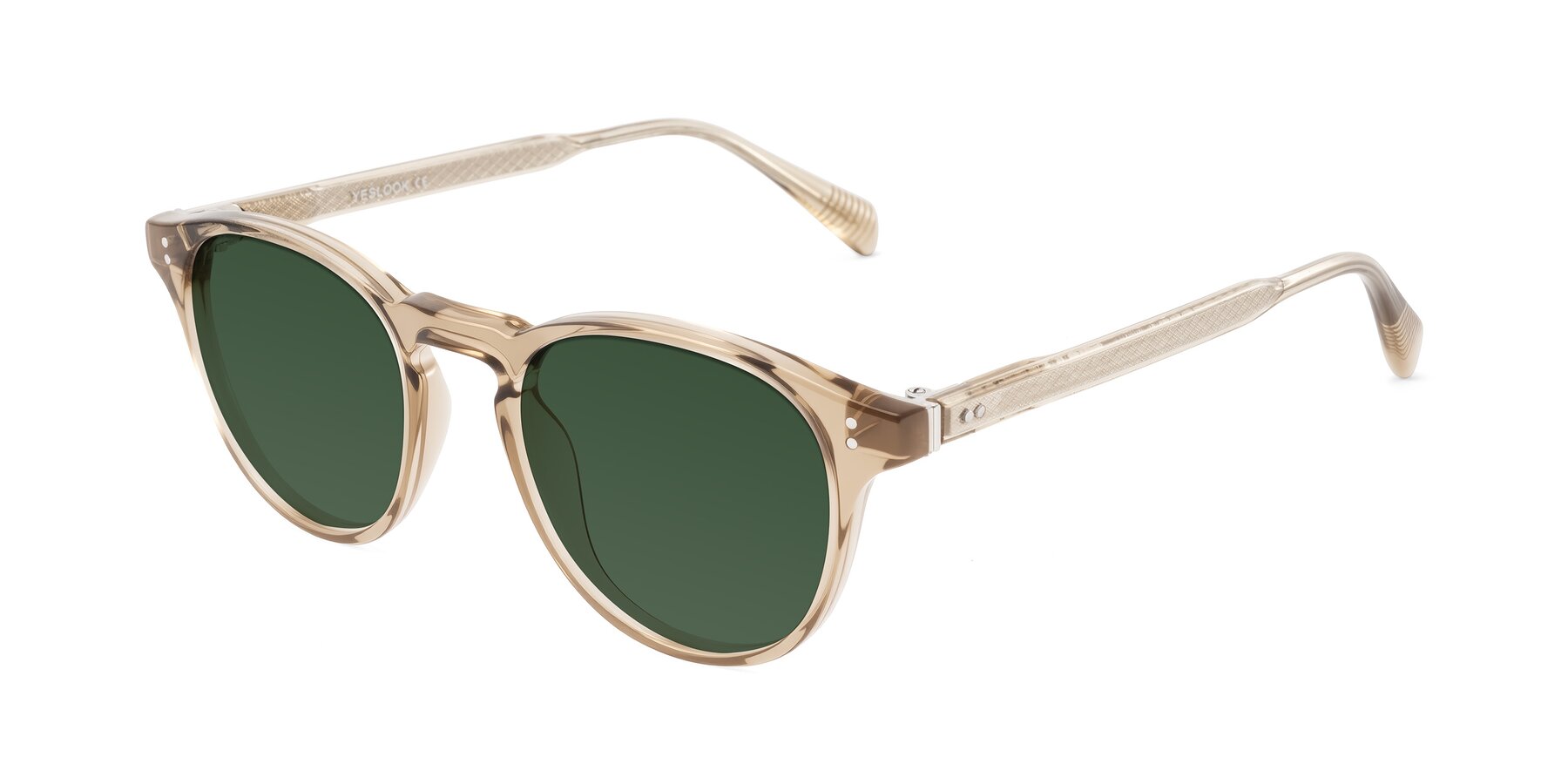 Angle of Dayen in Champagne with Green Tinted Lenses