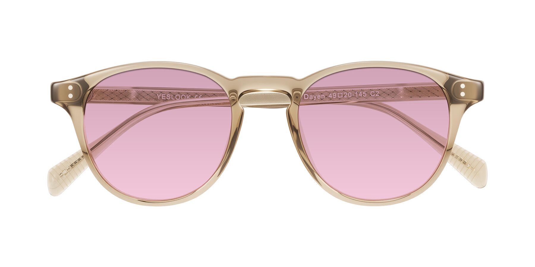 Folded Front of Dayen in Champagne with Light Wine Tinted Lenses