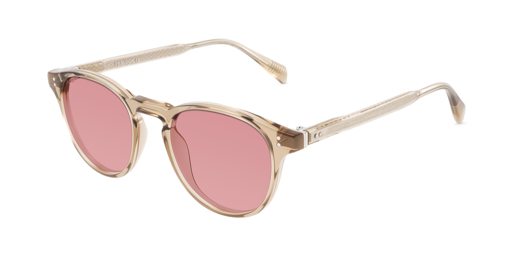 Angle of Dayen in Champagne with Medium Garnet Tinted Lenses