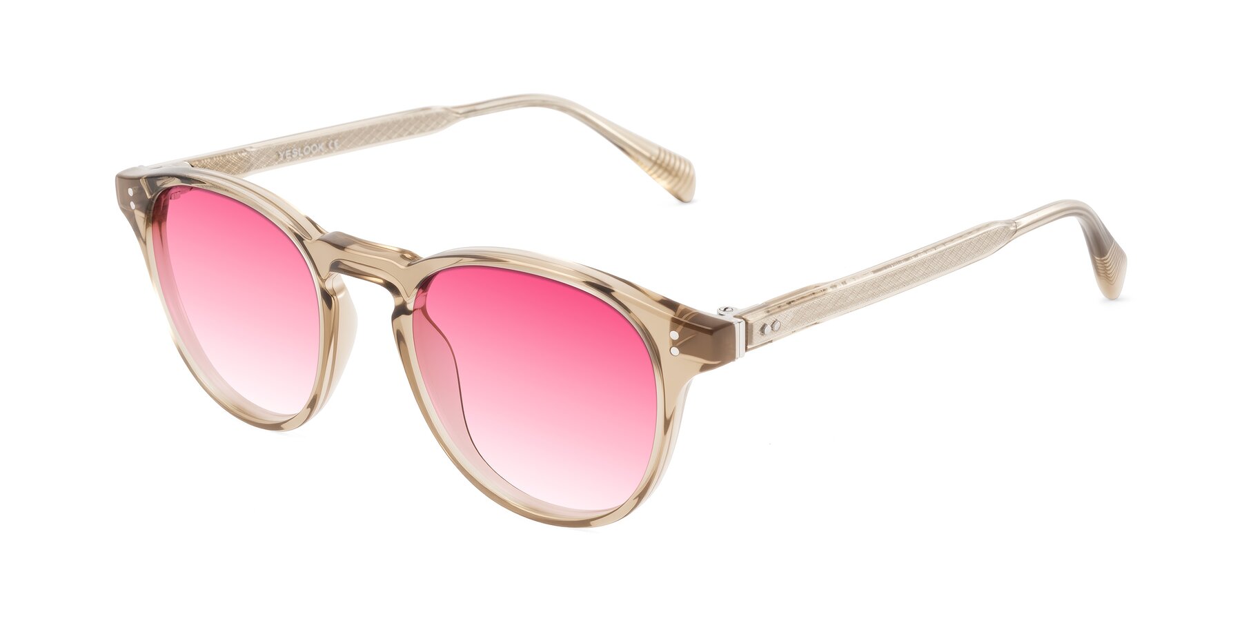 Angle of Dayen in Champagne with Pink Gradient Lenses