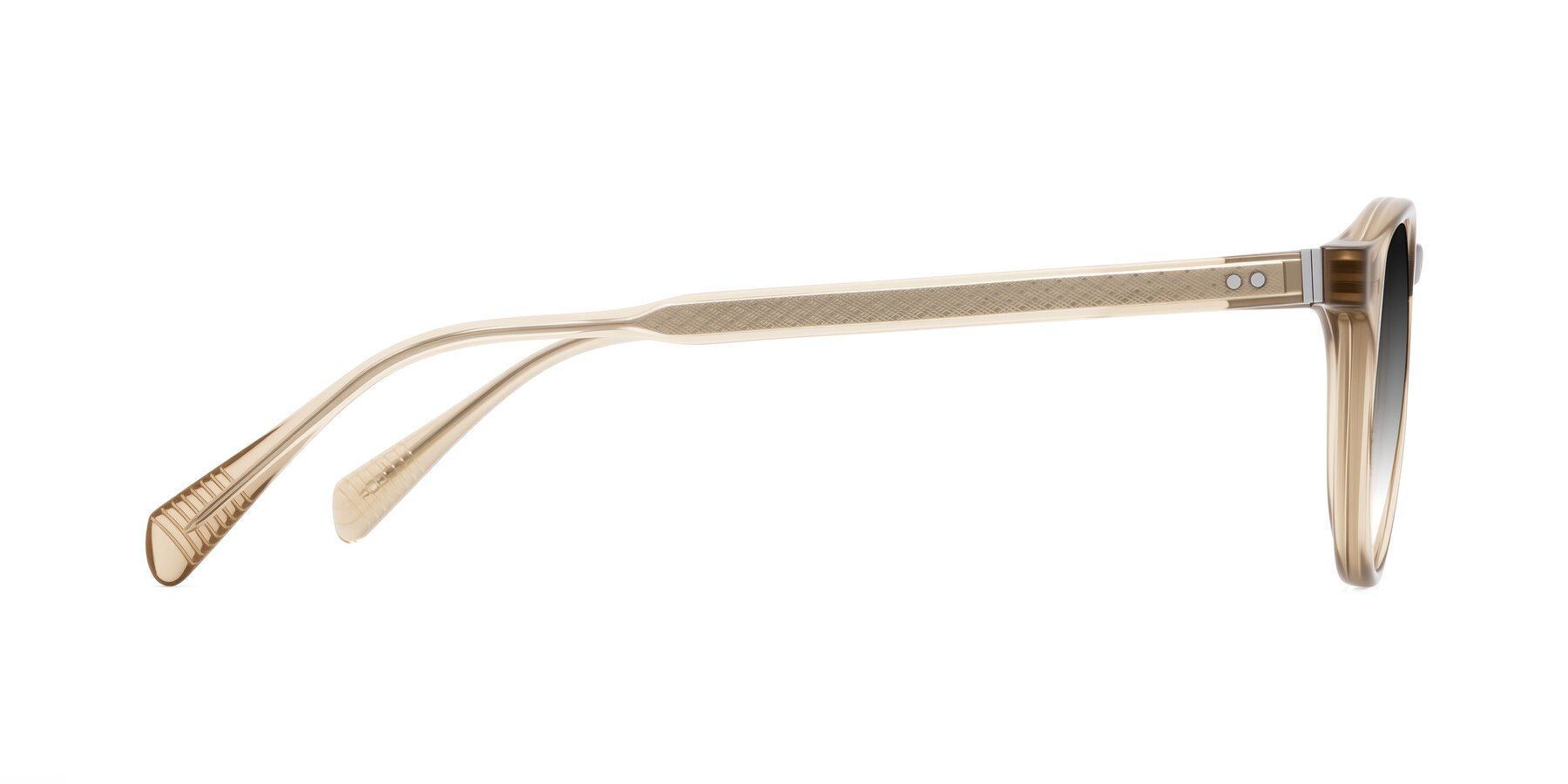 Side of Dayen in Champagne with Gray Gradient Lenses