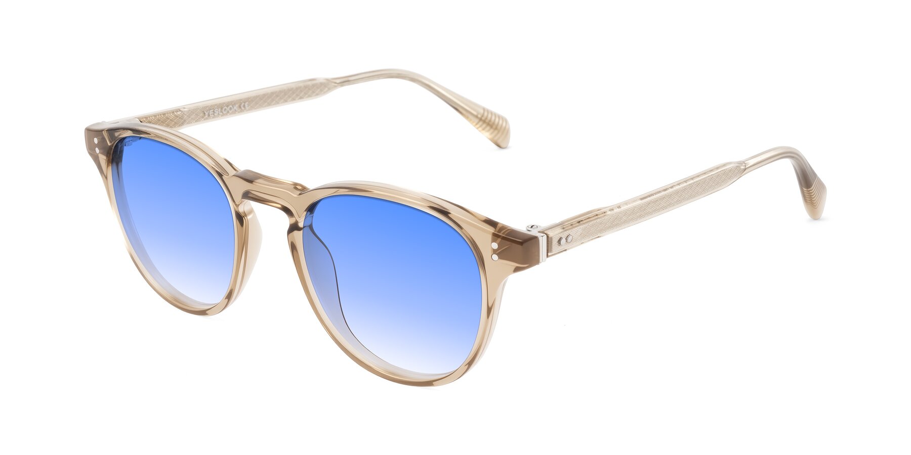 Angle of Dayen in Champagne with Blue Gradient Lenses