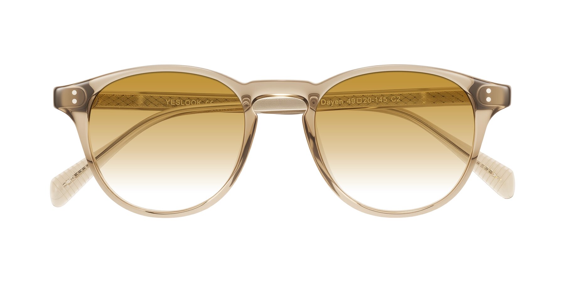 Folded Front of Dayen in Champagne with Champagne Gradient Lenses