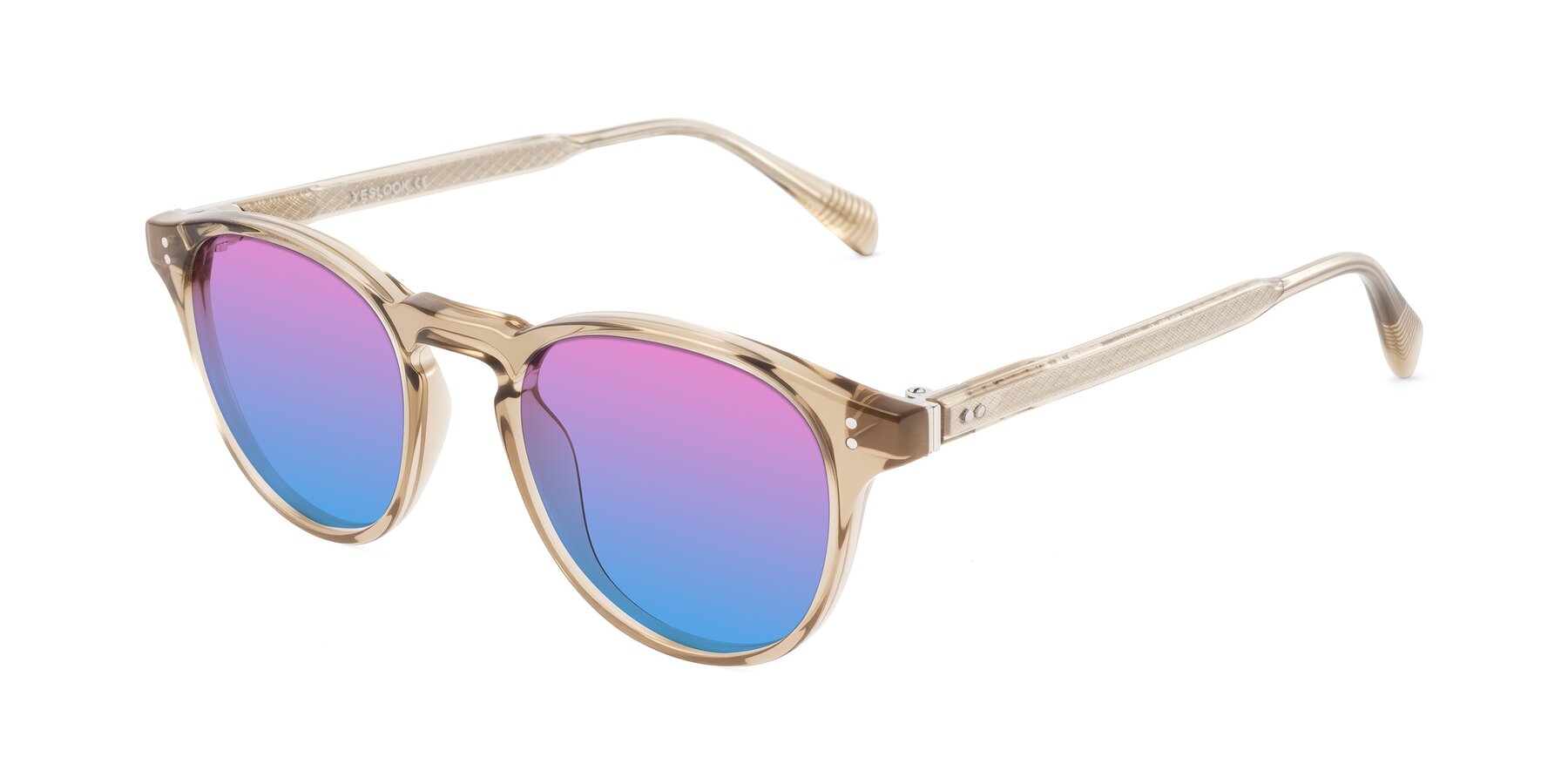 Angle of Dayen in Champagne with Pink / Blue Gradient Lenses