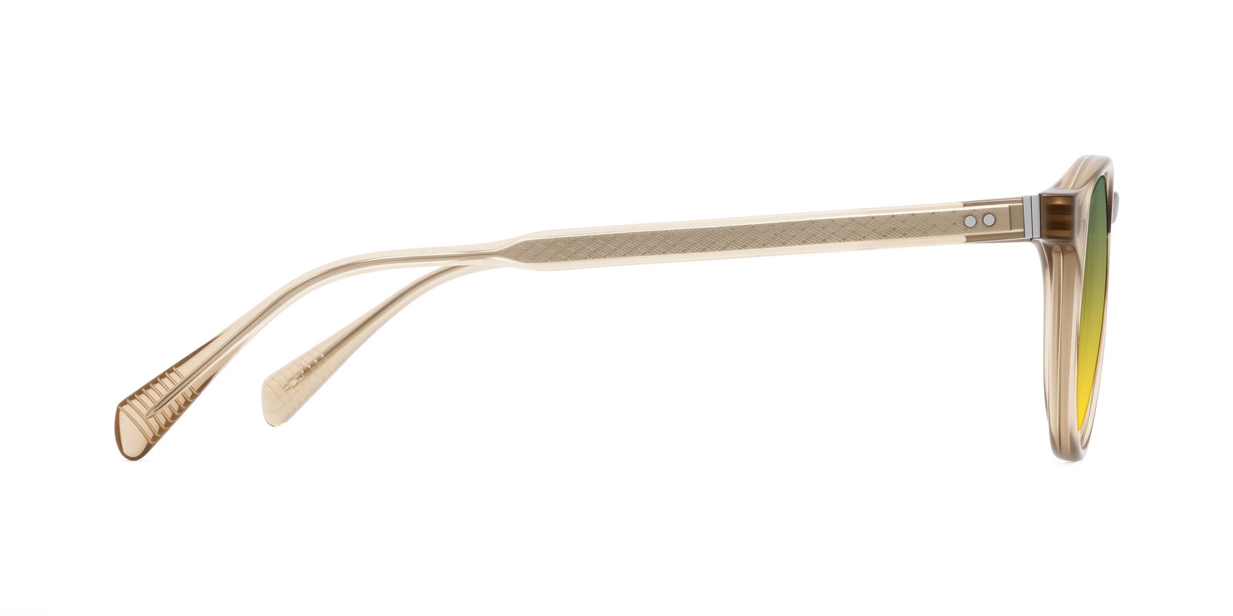 Side of Dayen in Champagne with Green / Yellow Gradient Lenses