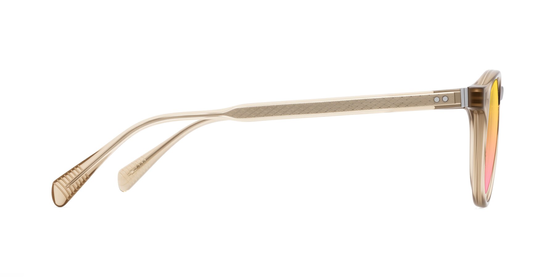 Side of Dayen in Champagne with Yellow / Pink Gradient Lenses