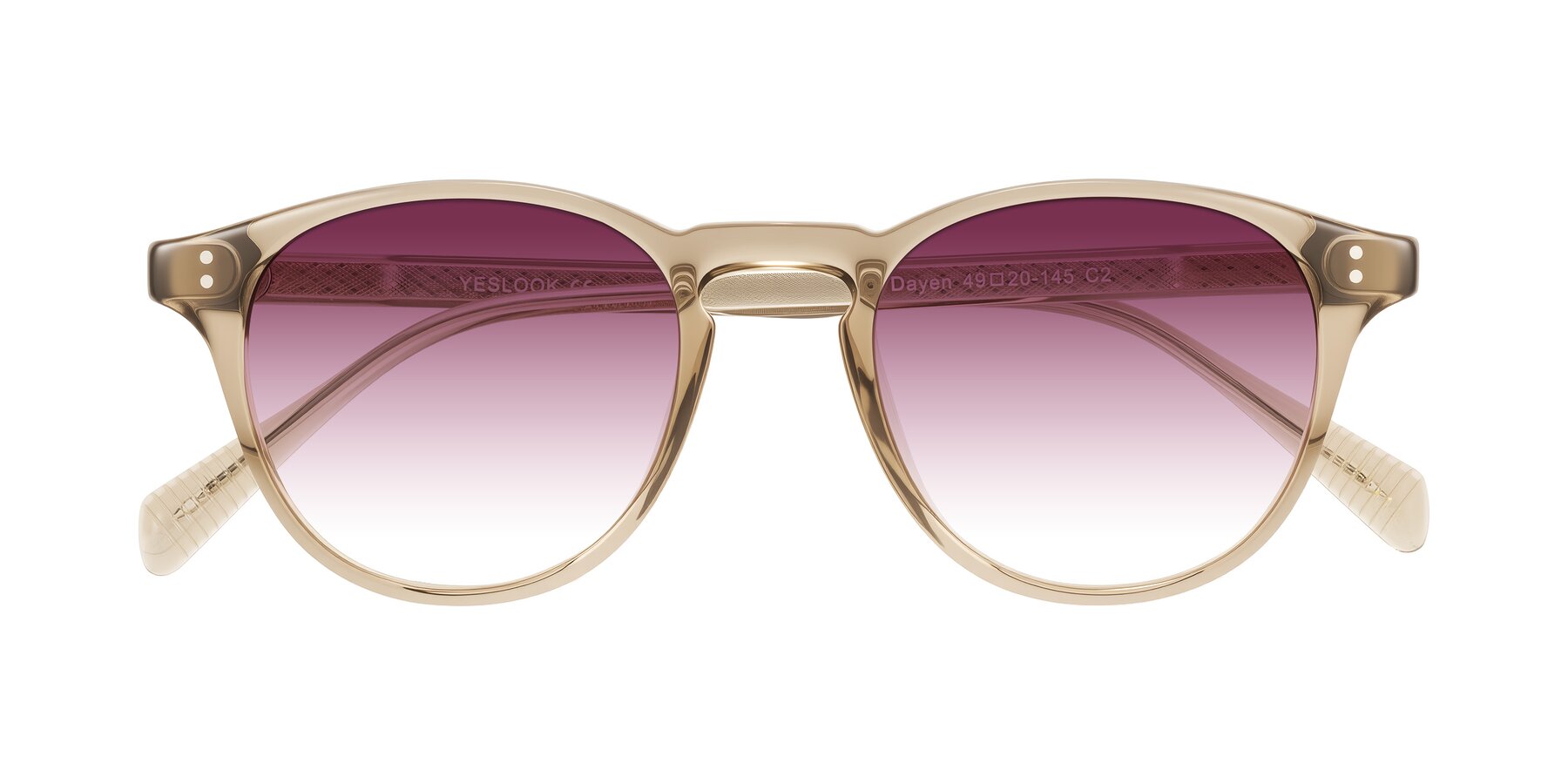 Folded Front of Dayen in Champagne with Wine Gradient Lenses