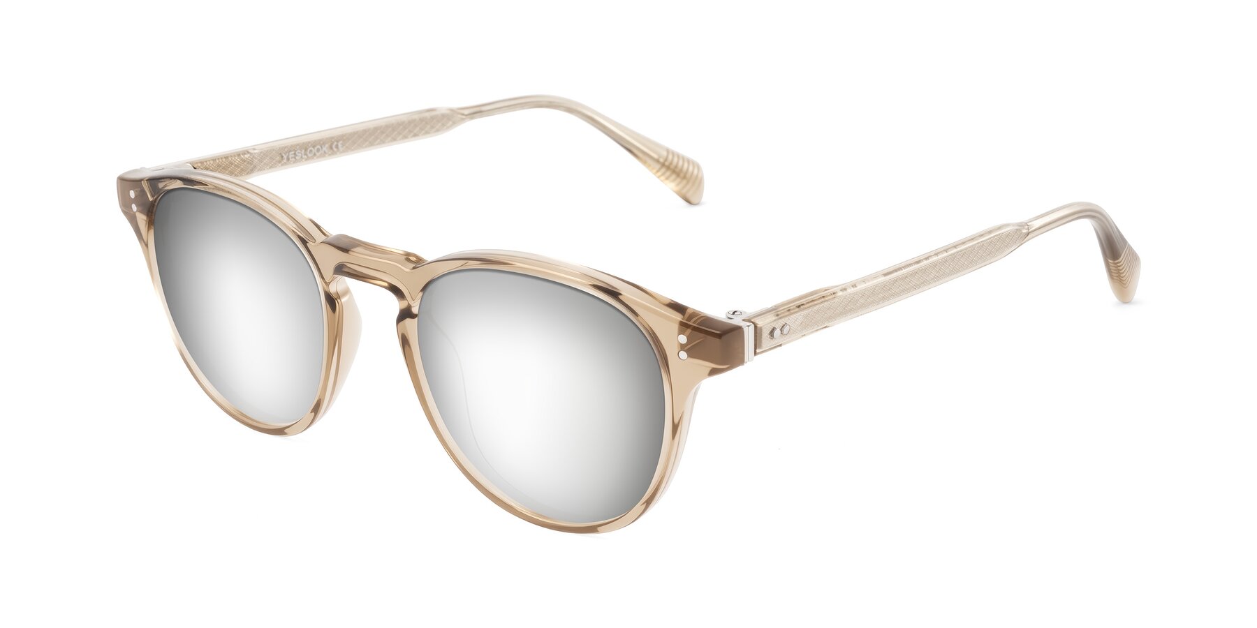 Angle of Dayen in Champagne with Silver Mirrored Lenses