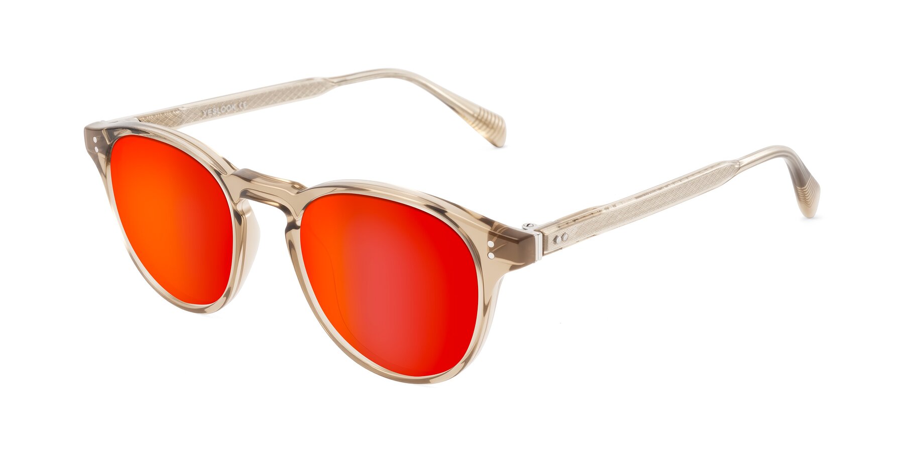 Angle of Dayen in Champagne with Red Gold Mirrored Lenses