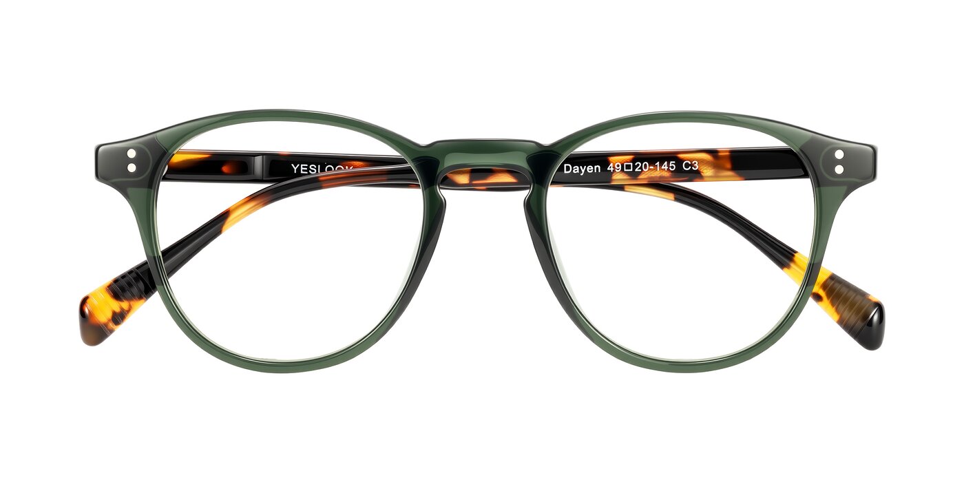 Dayen - Dark Green/Tortoise Eyeglasses
