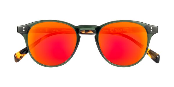 Front of Dayen in Dark Green/Tortoise