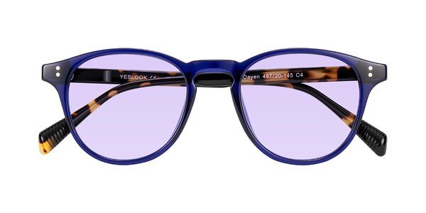 Front of Dayen in Navy Blue/Tortoise