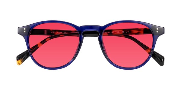 Front of Dayen in Navy Blue/Tortoise