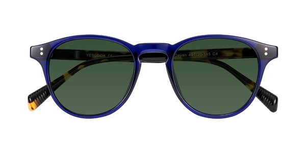 Front of Dayen in Navy Blue/Tortoise
