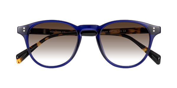 Front of Dayen in Navy Blue/Tortoise