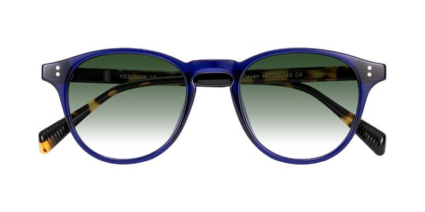 Front of Dayen in Navy Blue/Tortoise