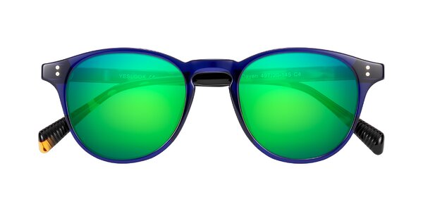 Front of Dayen in Navy Blue/Tortoise